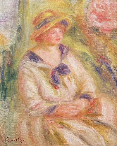 Retrato de una mujer, c.1910 de Pierre Auguste Renoir